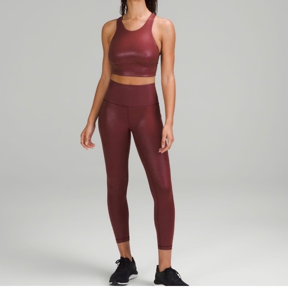 Lululemon Wunder Train High-Rise Tight with Pockets 25” Foil Leggings- Rare Find - Picture 7 of 13